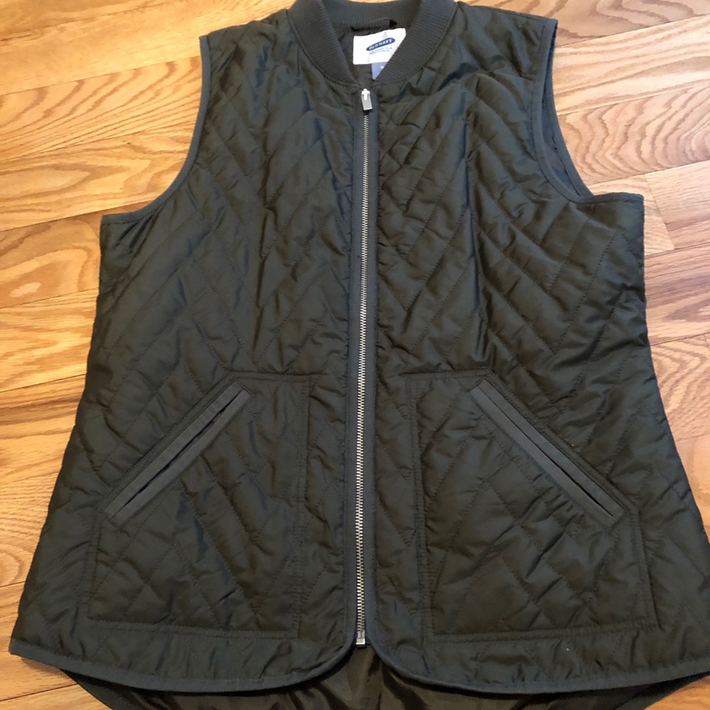 Quilted vest.